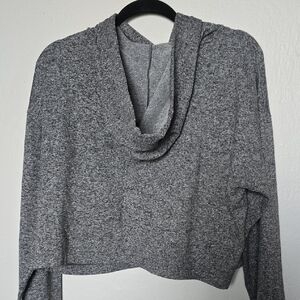 Zella Heather Gray Cowl Neck Hoodie